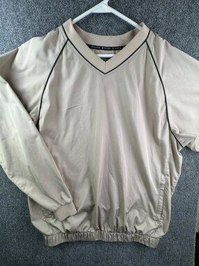 Footjoy Sweatshirt Pullover Beige Large Polyester Golfing Long Sleeve Outdoors